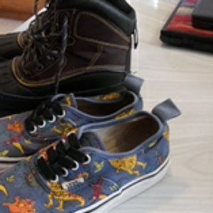 Boys winter boots and dinosaur vans bundle